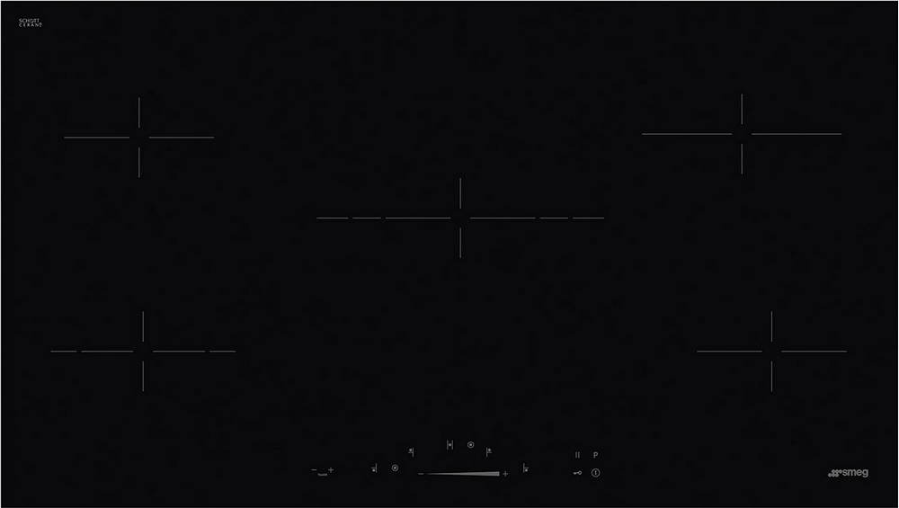 SMEG SE495ETD Cтеклокерамическая варочная панель, 90 см, прямой край