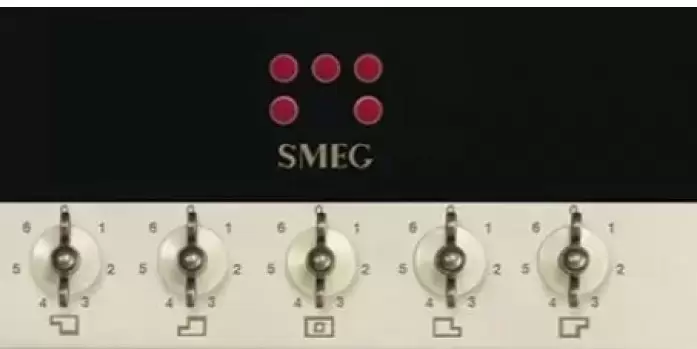 SMEG P875PO Стеклокерамическая варочная панель,72 см, кремовая, фурнитура латунная