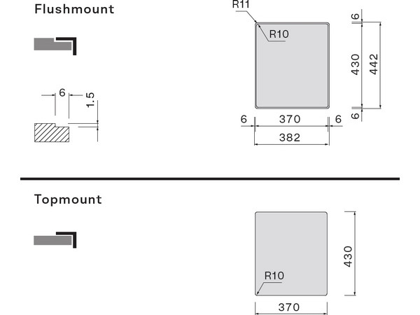 Мойка Falmec SCO3400F.00#SSF 380x440