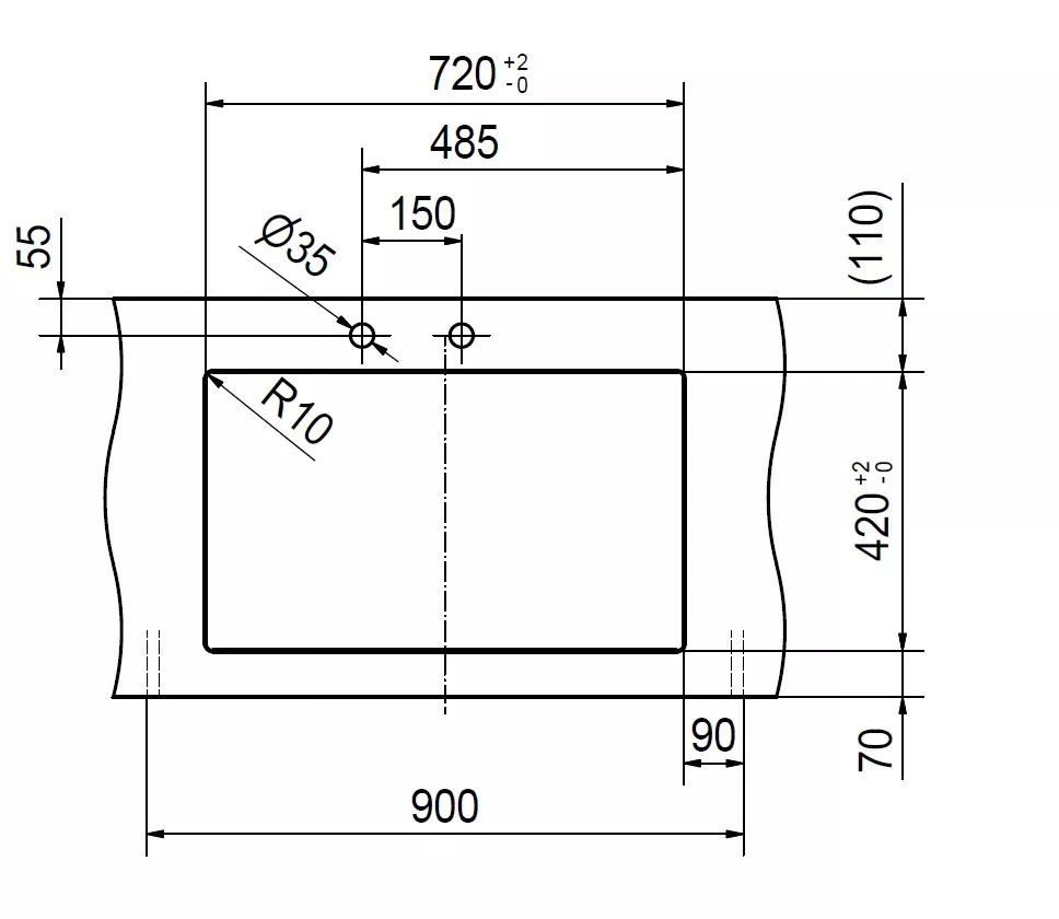 Мойка KNG 120 оникс вент-автомат
