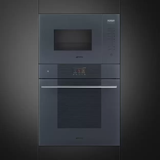 SMEG SOP6104TPG Многофункциональный духовой шкаф с пиролизом, 60 см, 10 функций, цвет Neptune Grey