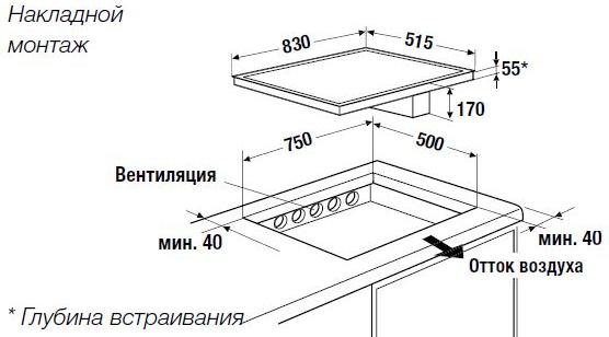 Индукционная варочная панель с вытяжкой Kuppersbusch KMI 8500.0 SR Gold (отгружается KMI 8500.0 SR+Z